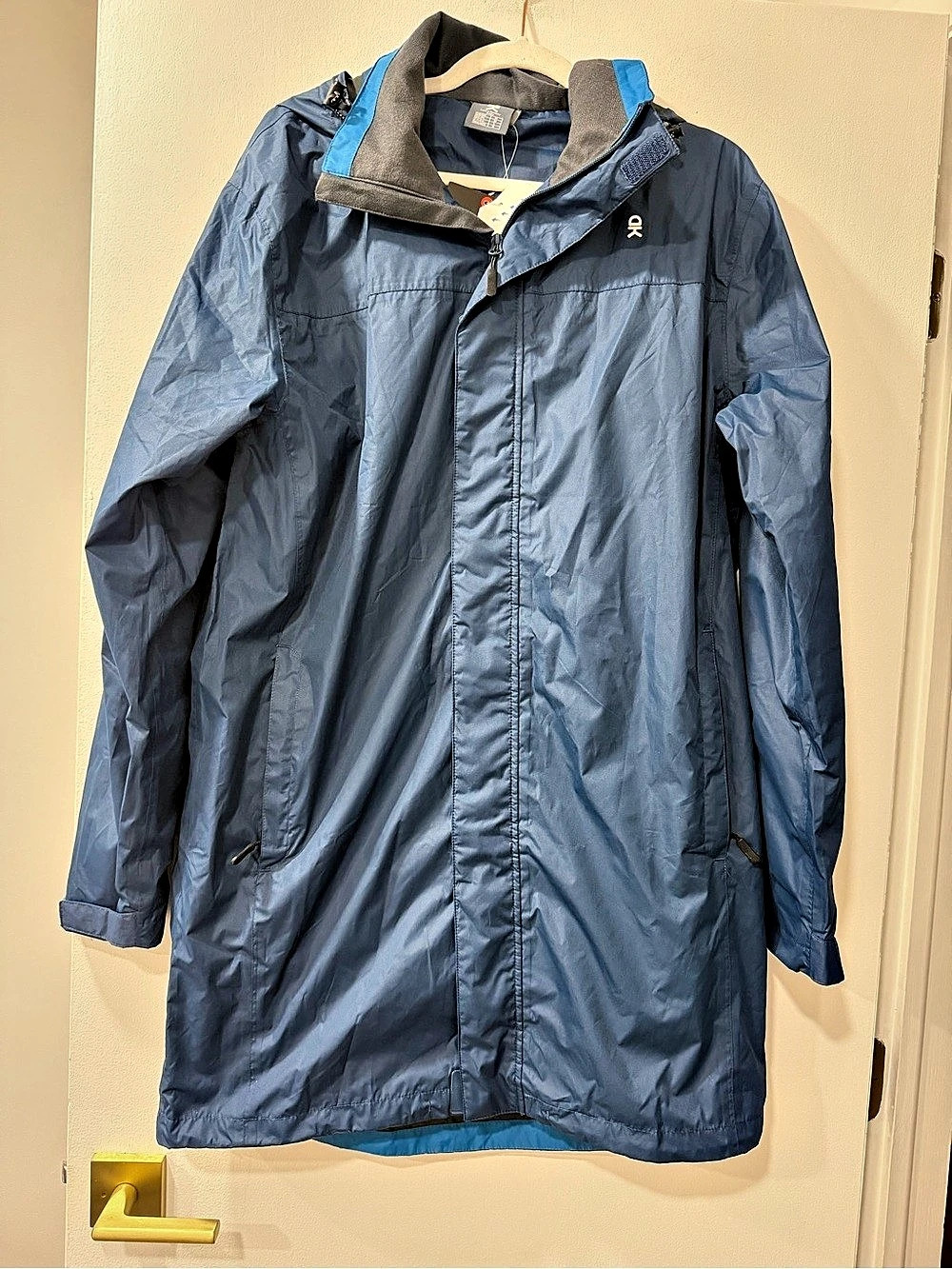 Little Donkey Andy Rain Jacket Blue & Gray Size Medium NWT